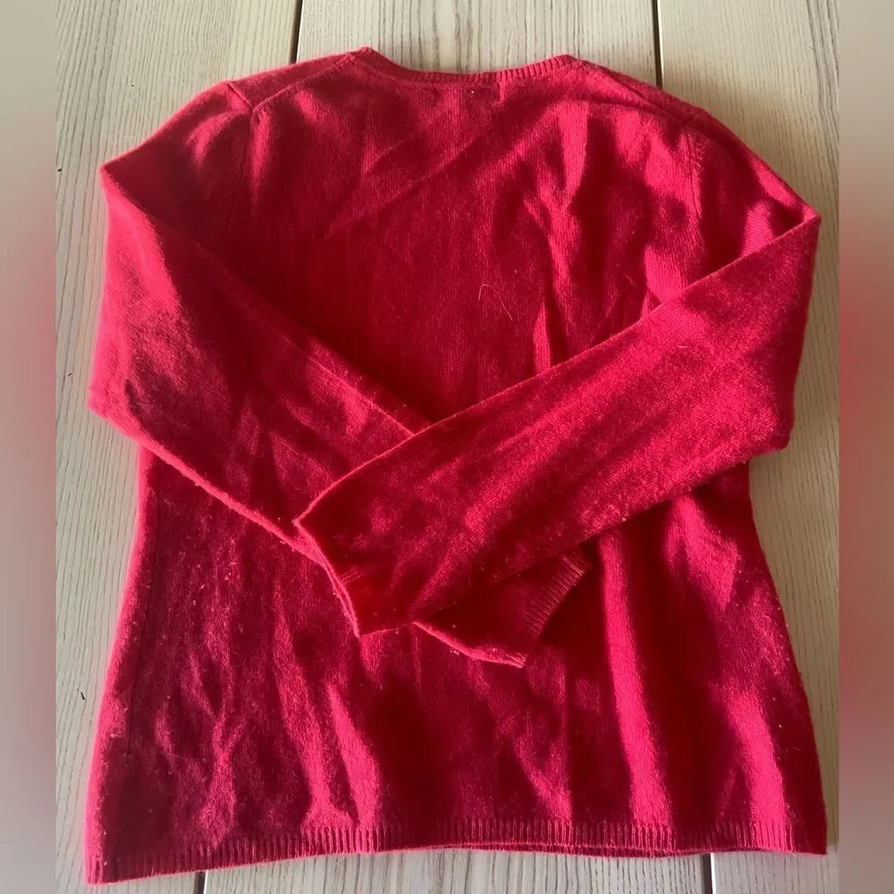 Peck & Peck Red Cashmere Sweater Women’s Petite Large - Picture 2 of 5